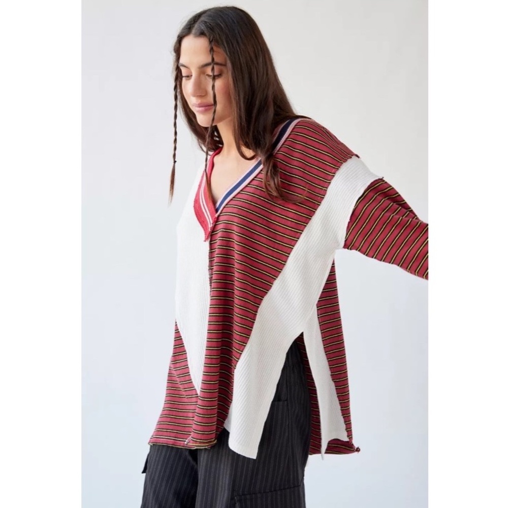 UO BDG Frazer Spliced Slouchy Sweater - Picture 2 of 8
